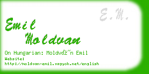 emil moldvan business card